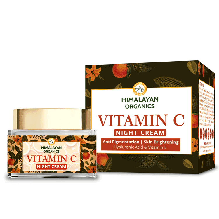 Himalayan Organics Vitamin C Night Face Cream with Hyaluronic Acid - 50ml
