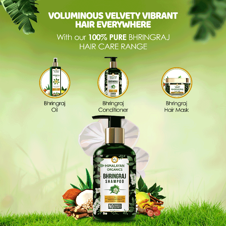 Himalayan Organics with 100% Pure Bhringraj Hair Care Range, Conditioner, Oil, Hair Mask, Shampoo