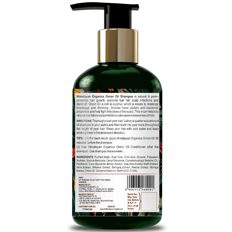 Himalayan Organics Onion Oil The Best Shampoo For Hair Fall