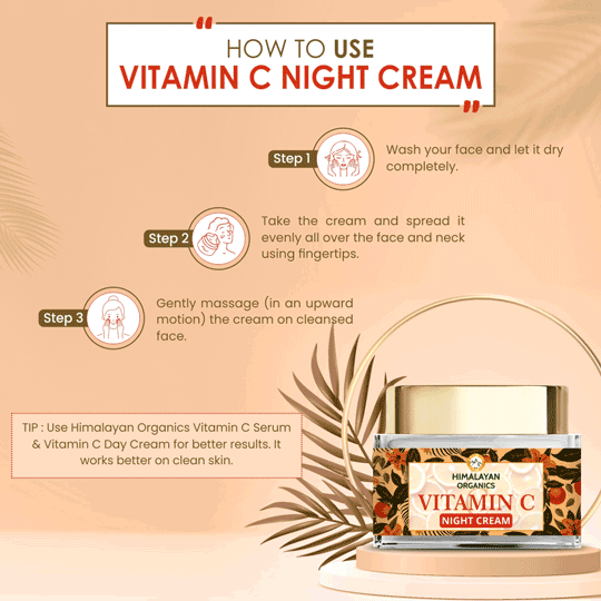 How To Use Vitamin C Night Face Cream | Himalayan Organics 