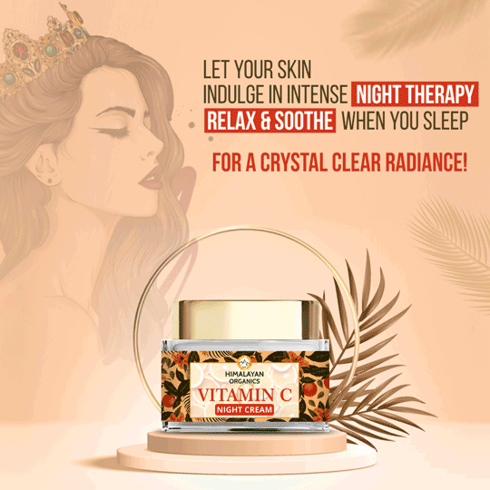 Himalayan Organics Vitamin C Night Best Face Glowing Cream For A Crystal Clear Radiance 