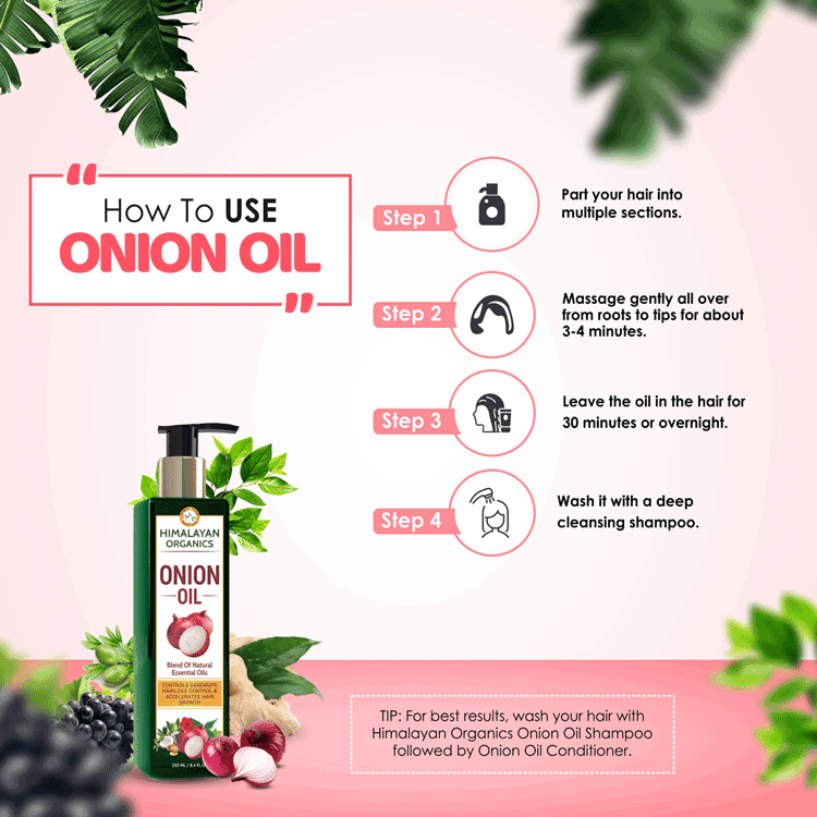 How To Use Onion Best Hair Oil for Growth | Himalayan Organics