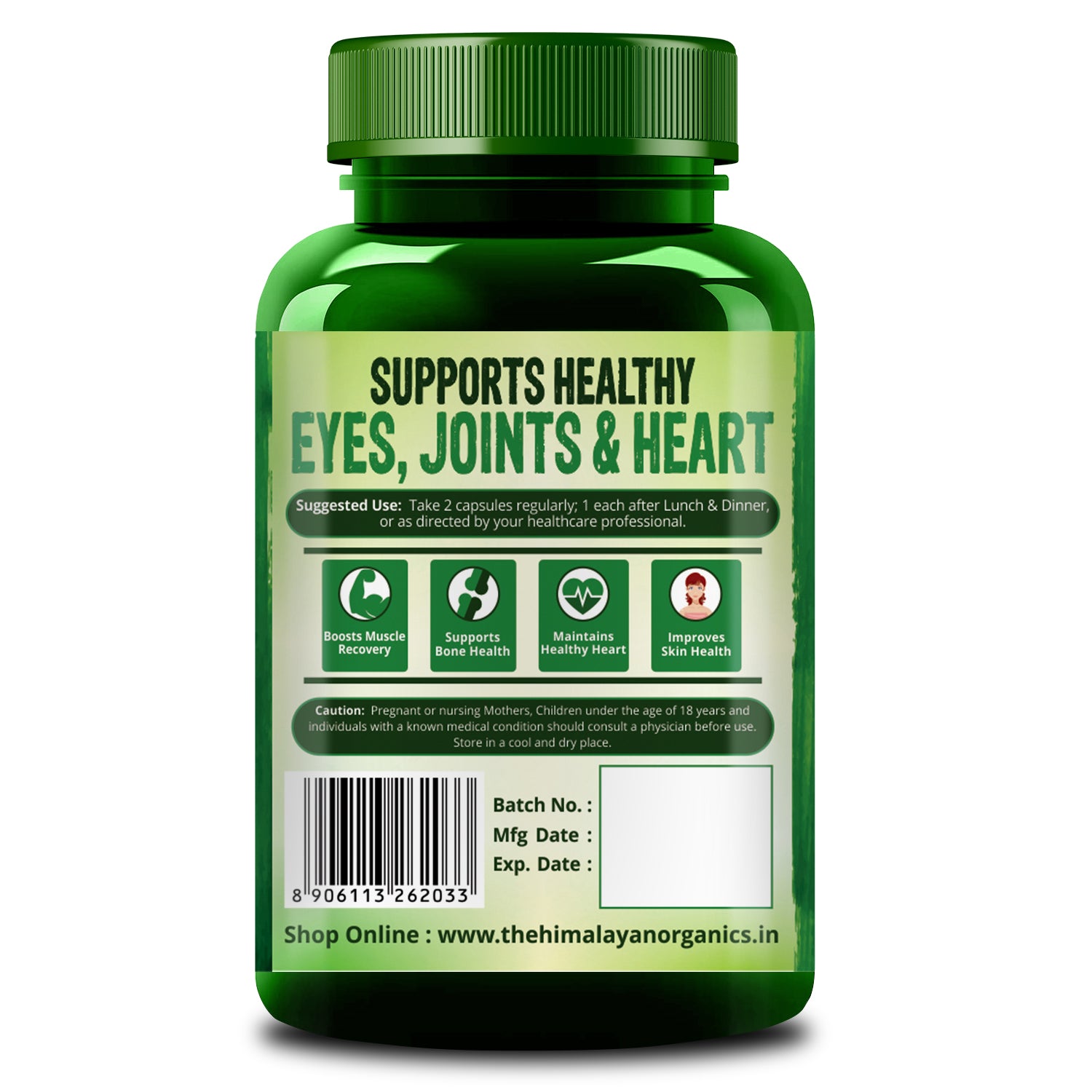 Himalayan Organics Vegan Omega 3 6 9 Supports Healthy Eyes, Joints & Heart