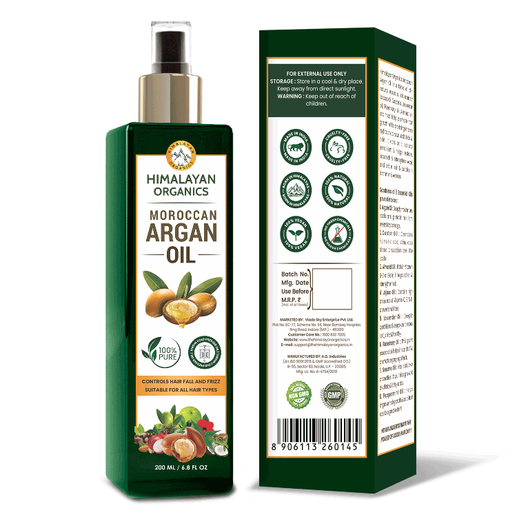 Himalayan Organics Moroccan Argan Best Hair Oil For Hair Fall Control 