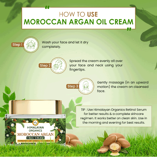 How To Use Moroccan Argan Oil Face Cream | Himalayan Organics