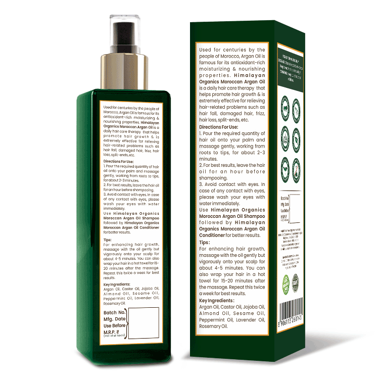 Moroccan Argan Best Hair Oil for Hair Growth | Himalayan Organics