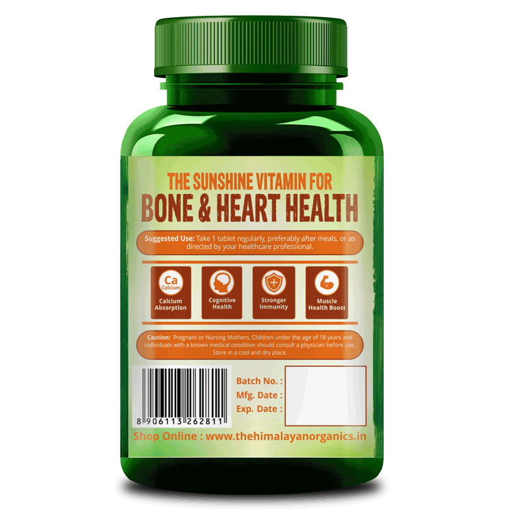 Himalayan Organics Vitamin D3 The Sunshine Vitamin For Bone & Heart Health 