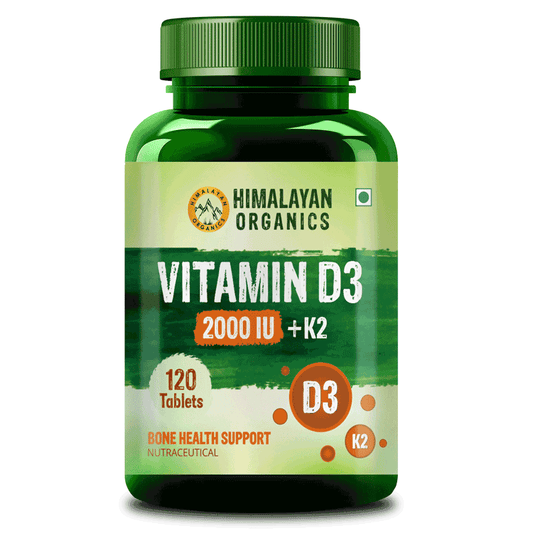Himalayan Organics Vitamin D3 2000 IU Supplement for Bone Health Support