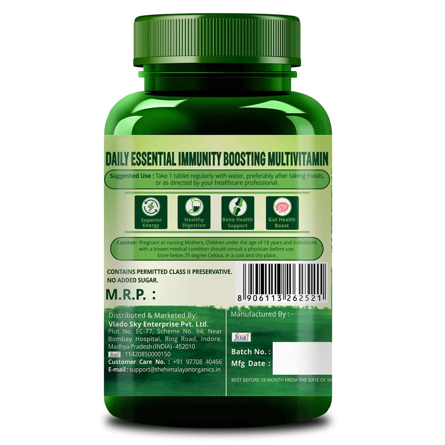 Himalayan  Organics Daily Essential immunity Boosting Multivitamin with Probiotics