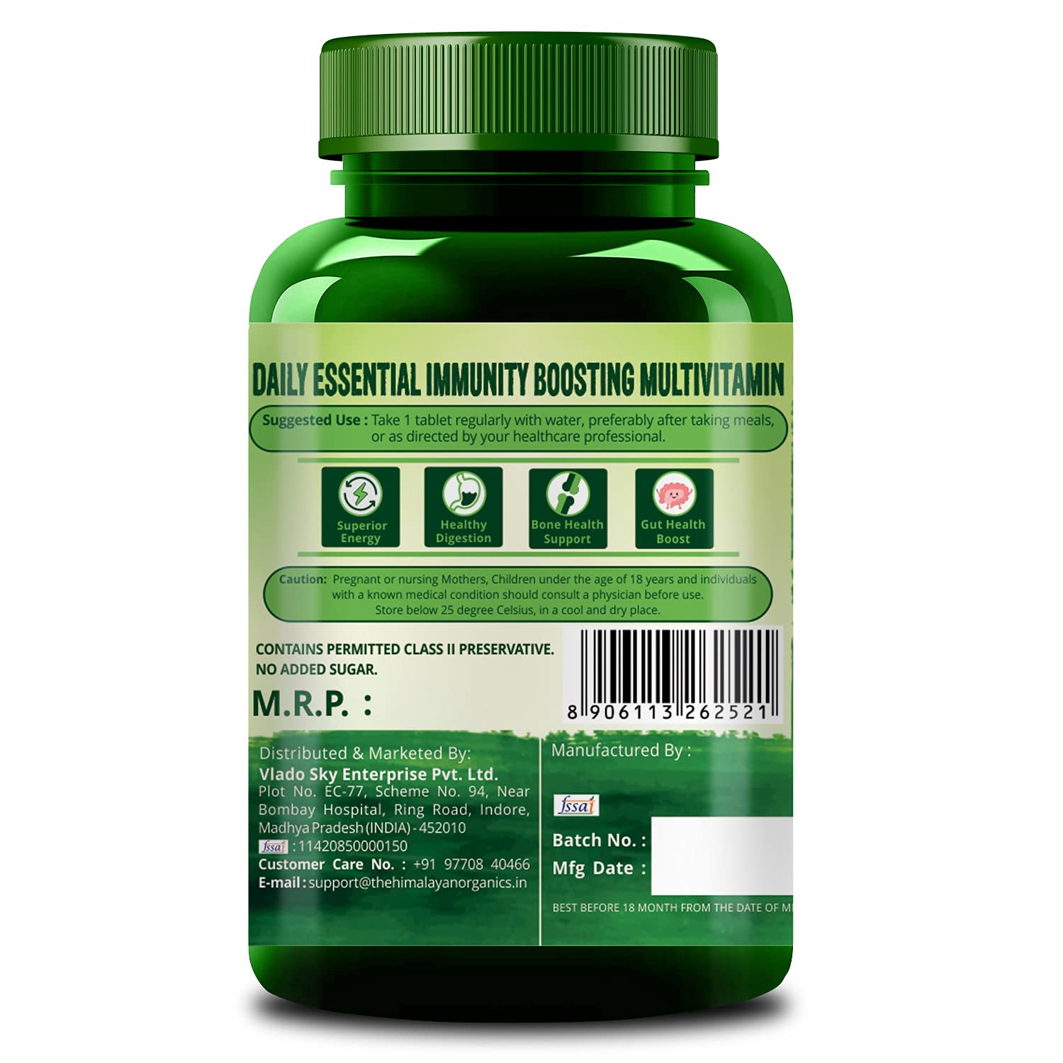 Himalayan  Organics Daily Essential immunity Boosting Multivitamin with Probiotics