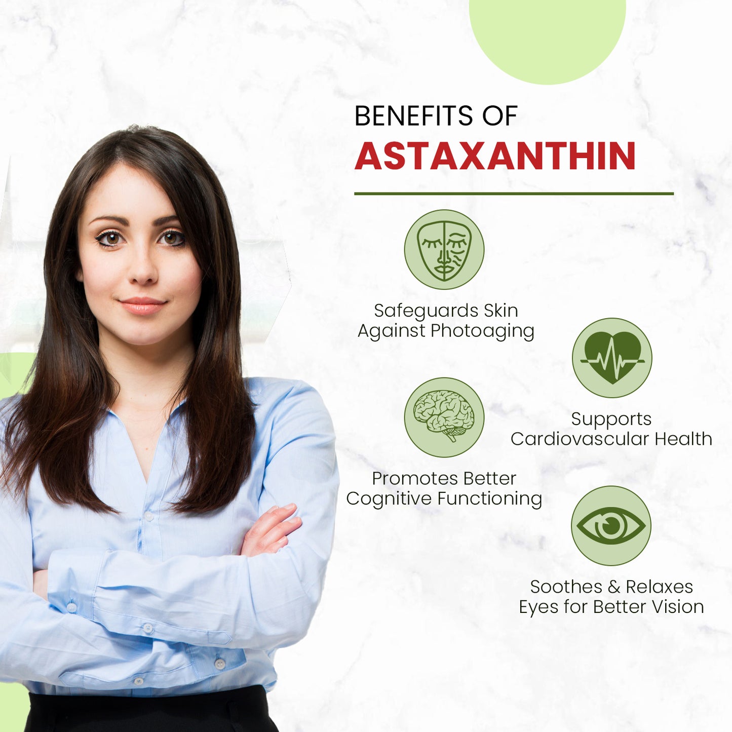 Himalayan Organics Naturally Sourced Astaxanthin 4mg | Antioxidant for Skin, Eye & Energy | 60 Veg Capsules