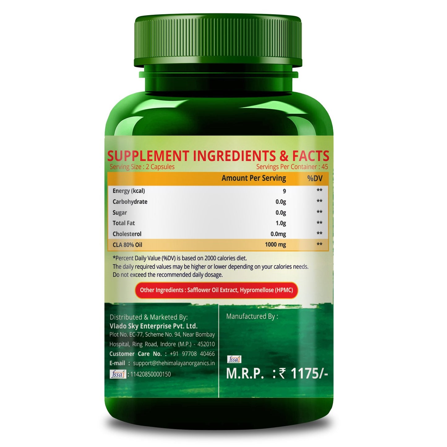 CLA Supplement Ingredients & Facts | Himalayan Organics