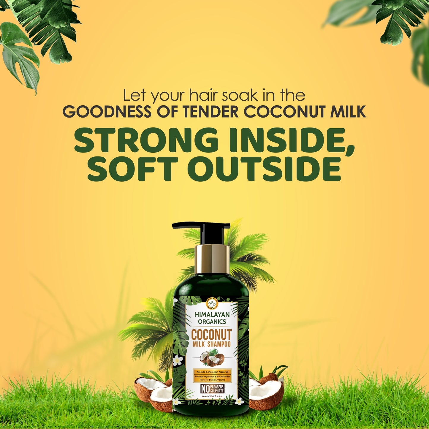 Coconut Milk Shampoo with Goodness of Tender Coconut Milk | Himalayan Organics