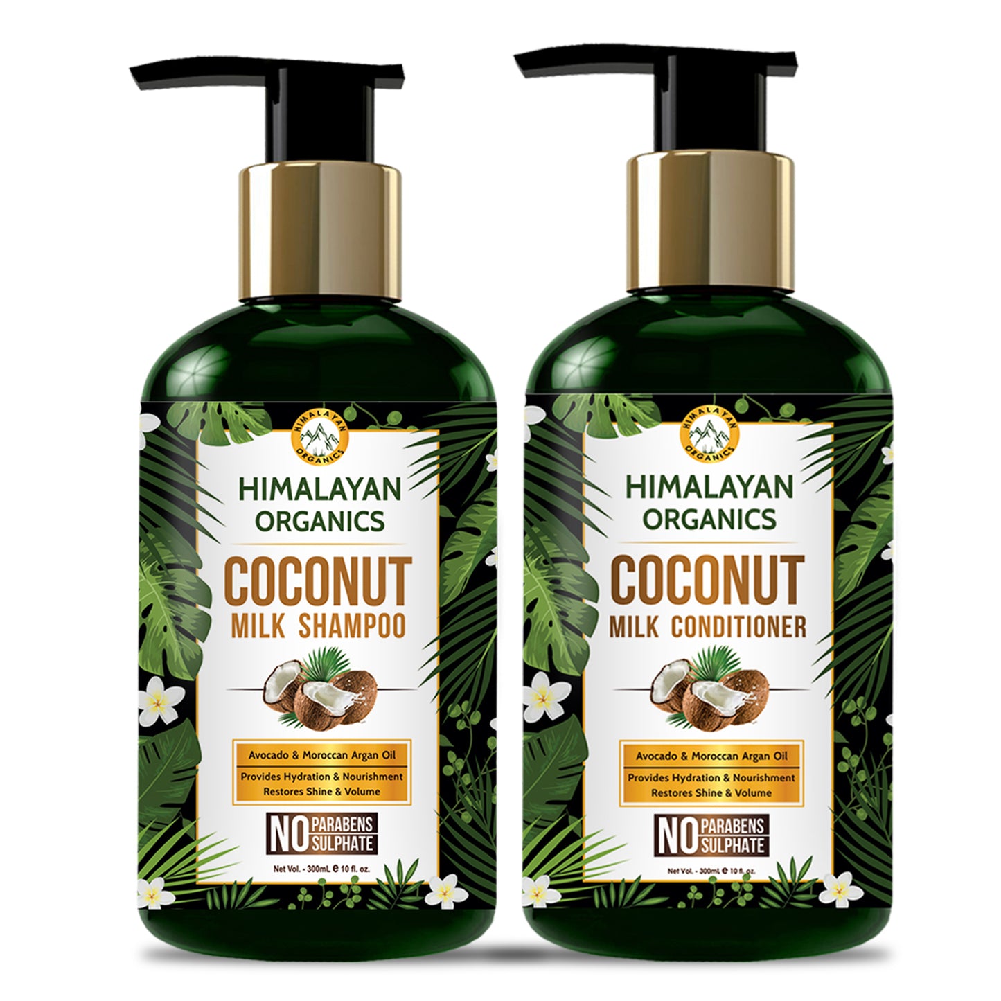 Himalayan Organics Coconut Combo Pack Coconut Milk Shampoo, Coconut Milk Conditioner