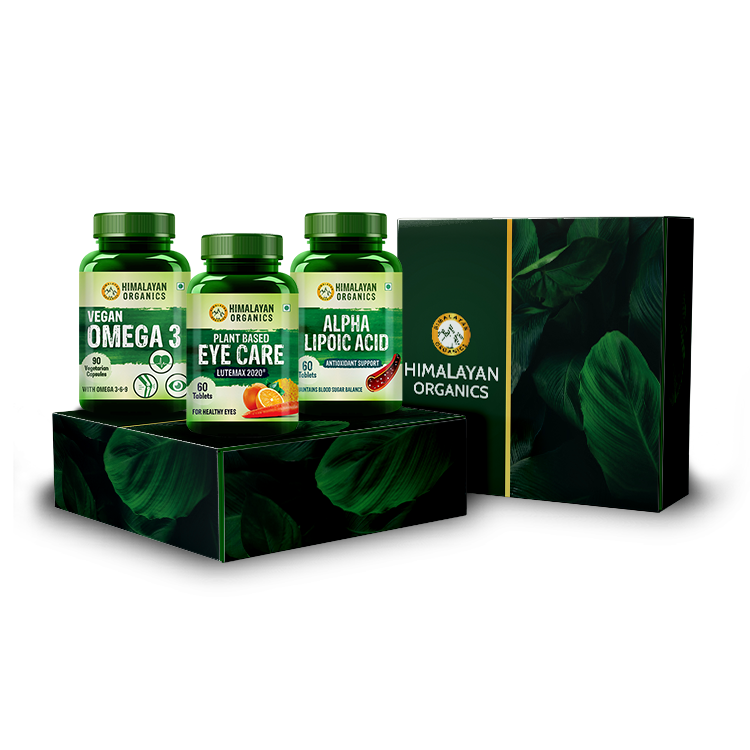 Himalayan Organics Plant Based Eye Care, Alpha Lipoic Acid & Vegan Omega 3