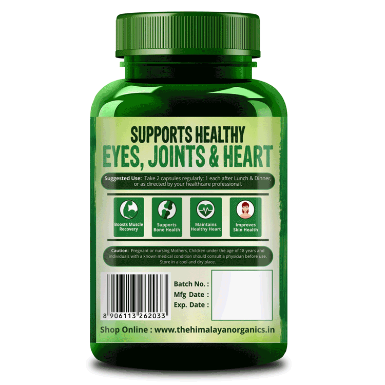 Himalayan Organics Omega 3 Capsule Supports Healthy Eyes, Joints & Heart