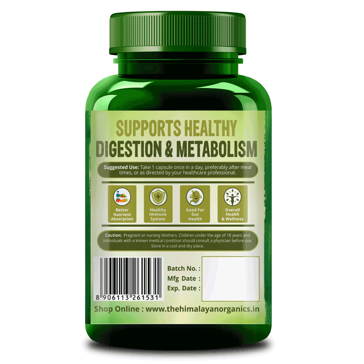 Himalayan Organics Plant Based Digestive Care Supports Healthy Digestion & Metabolism