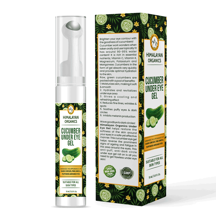 Himalayan Organics Cucumber Under Eye Gel for Eye Puffiness and Fine Lines