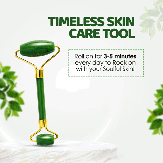 Himalayan Organics Jade Roller for Face And Timeless Skin Care Tool