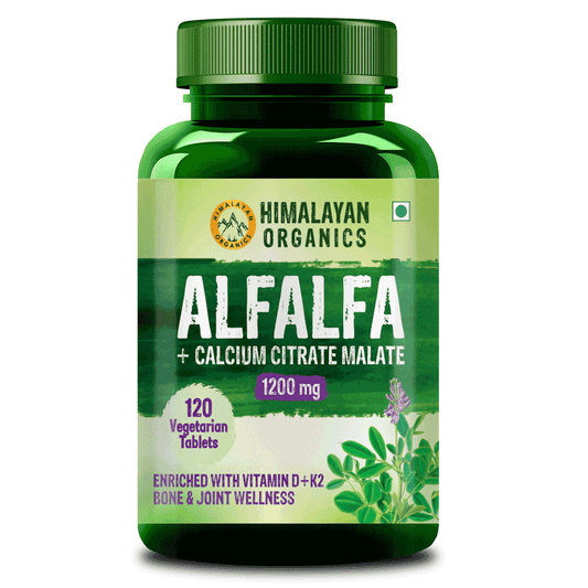 Himalayan Organics Alfalfa + Calcium Citrate Malate-120 Tabs