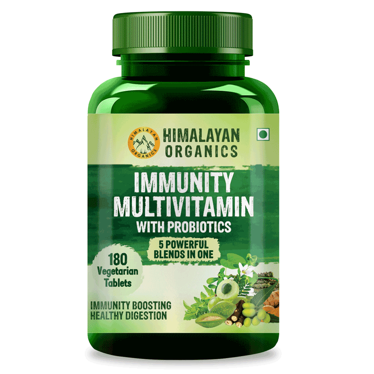 Himalayan Organics Immunity Multivitamin with Probiotics Tablets - 180 Veg Tablets