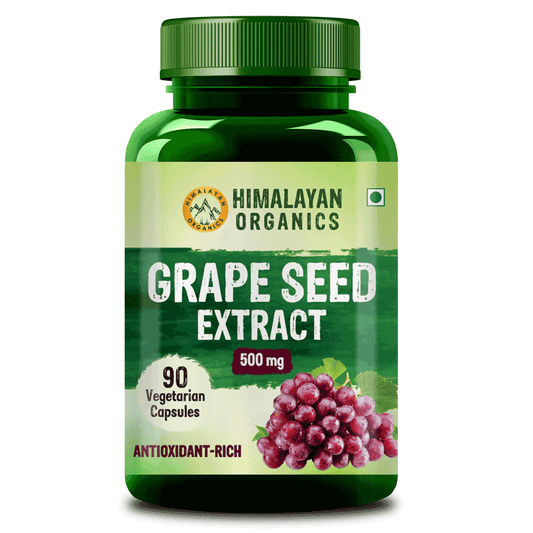 Himalayan Organics Grape Seed Extract 500mg - 90 Veg Capsules 