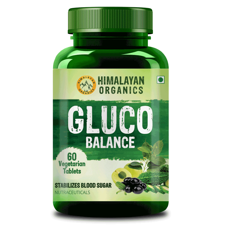 Himalayan Organics Gluco Balance Sugar Best Tablet - 60 Veg Tablets 