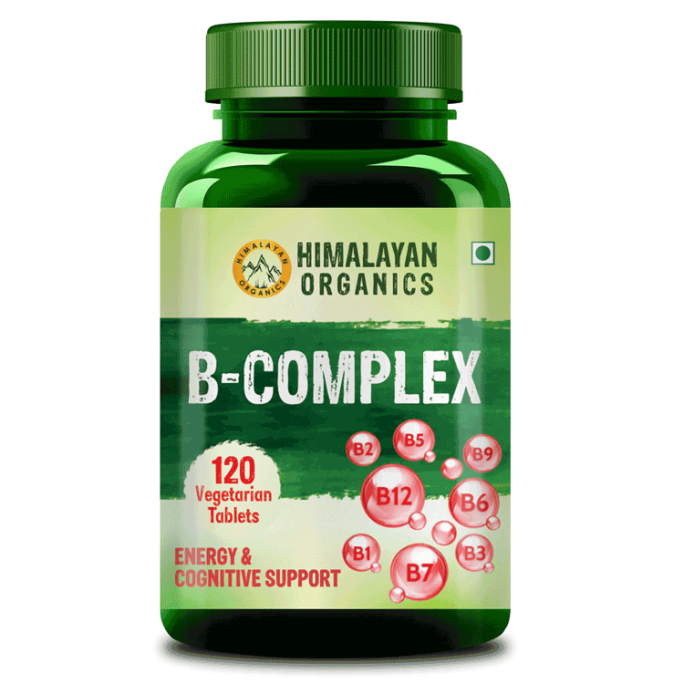 Himalayan Organics B Complex Supplement - 120 Veg Tablets