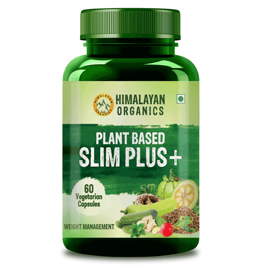 Himalayan Organics Plant Based Slim Plus for Weight Management - 60 Veg Capsules