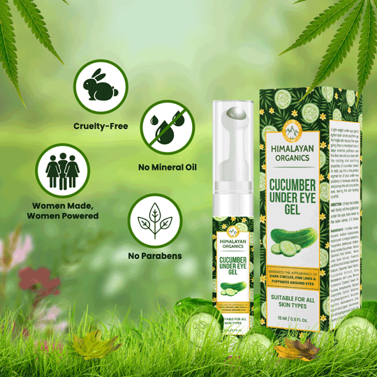 Himalayan Organics Cucumber Under Eye Gel with Cruelty Free, Vitamin E and Sesame