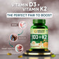 Himalayan Organics Vitamin D3 Tablets with Vitamin K2 for Muscle Bone and Heart Health