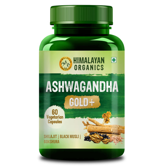 Himalayan Organics Ashwagandha Gold | Supports Strength, Energy & Immunity | 60 Veg Capsules