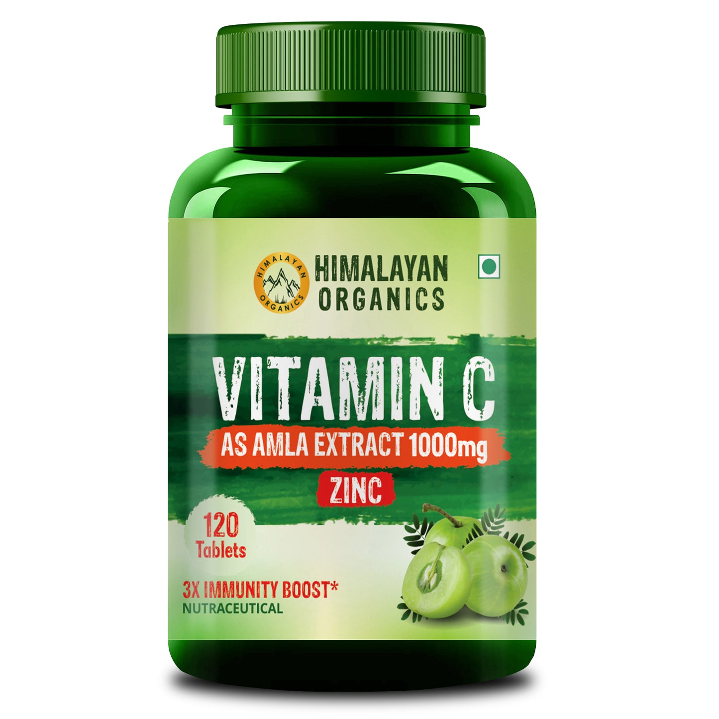 Himalayan Organics Vitamin C 1000mg Tablets | Immunity, Antioxidant & Skin Care | 120 Veg Tabs