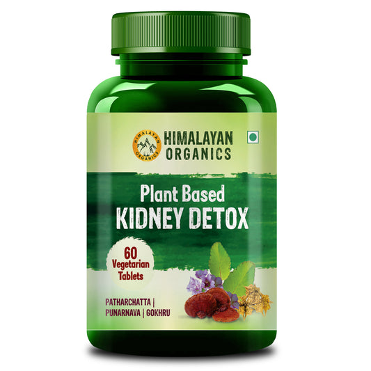 Himalayan Organics Kidney Detox | Gokhru Punarnava | Varun & Patharchatta Leaf Extracts | Natural Diuretic & Dissolution 100% Natural Supplement - 60 Tablets