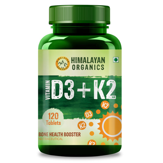 Himalayan Organics Vitamin D3 with K2 - 120 Veg Tablets 