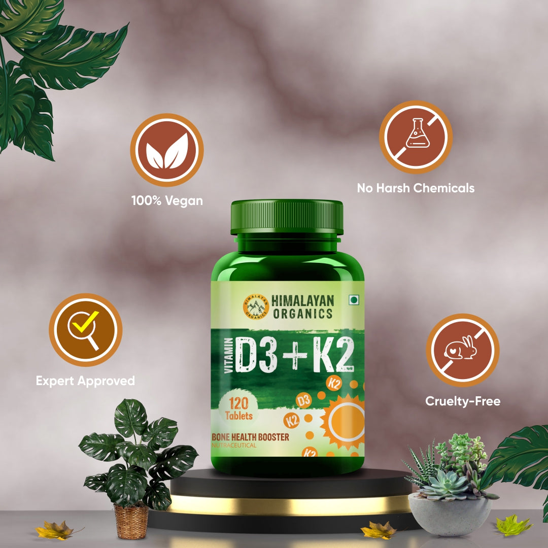 Vitamin D3 with K2 Supplement for bones and Joints with Expert Approved, Vegan, Cruelty Free