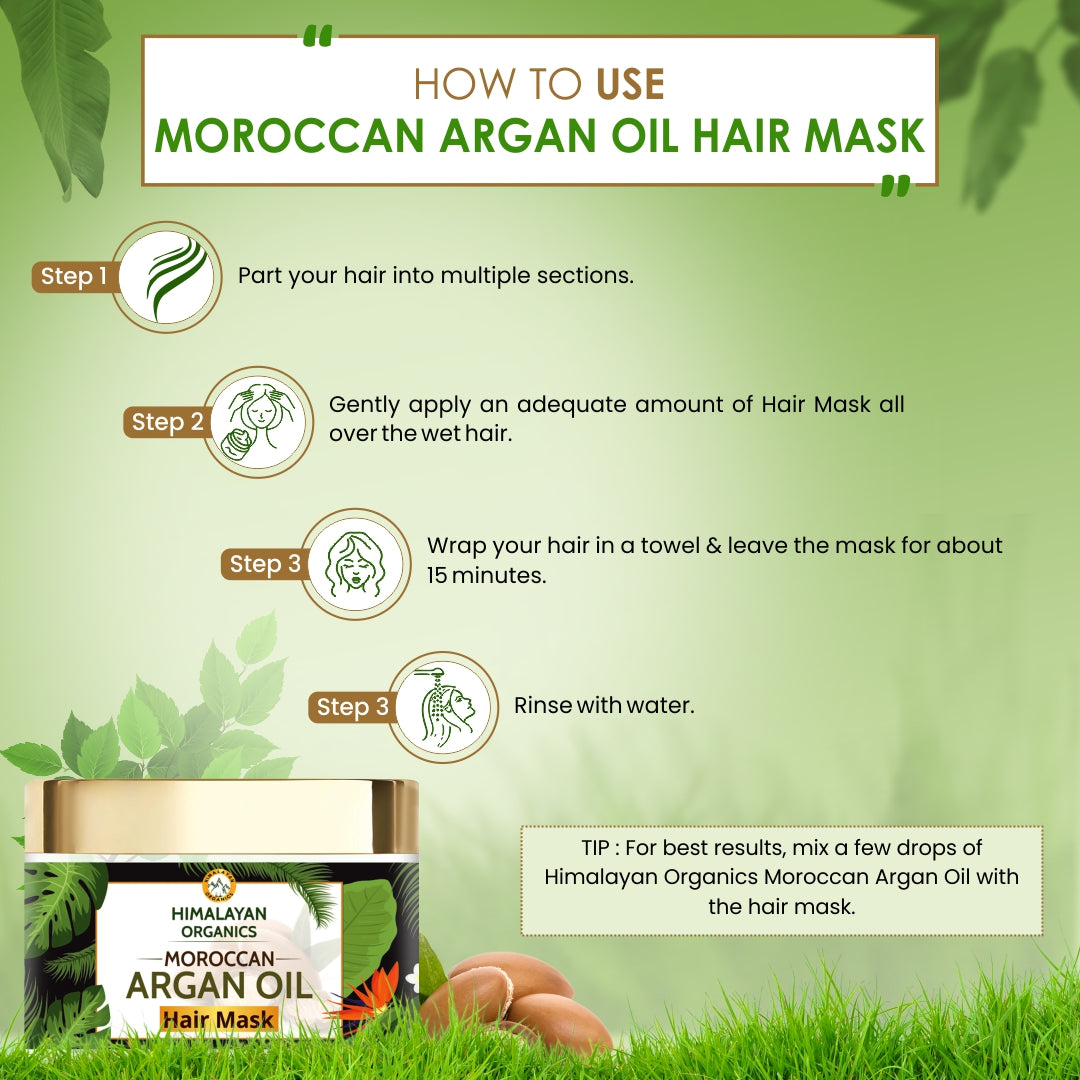 How To Use Himalayan Organics Moroccan Argan Oil Hair Mask