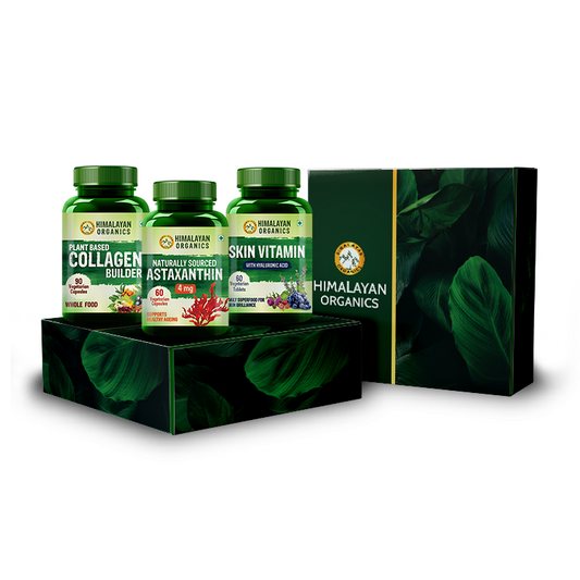 Himalayan Organics  Combo Pack of Skin Vitamin, Collagen Builder & Naturally Sources Astaxanthin 