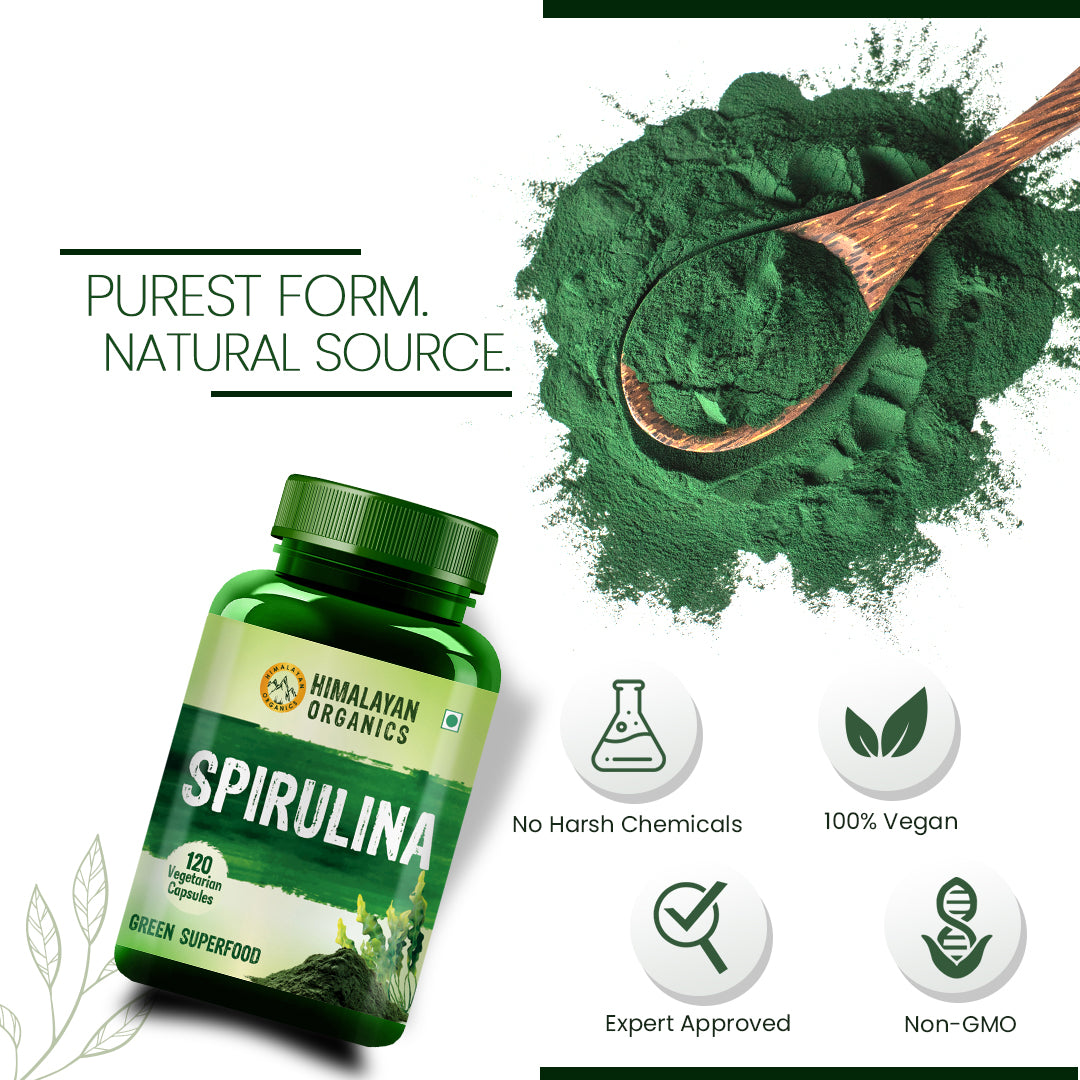 Himalayan Organics Spirulina Capsules for Easy Weight Management The
